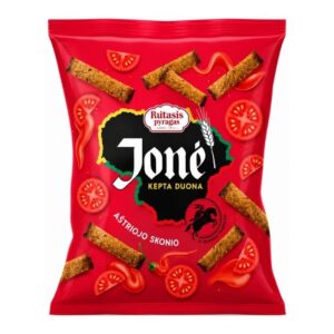 Baltasis-Pyragas-Fried-Bread-Sticks-Ketchup-Flavour-100gN1 Estrella - Spring Onion Crisps 130g