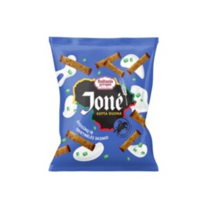 Baltasis Pyragas - Fried Bread Sticks Sour Cream and Onion Flavour 100g Estrella - Bacon Flavour Crisps 130g