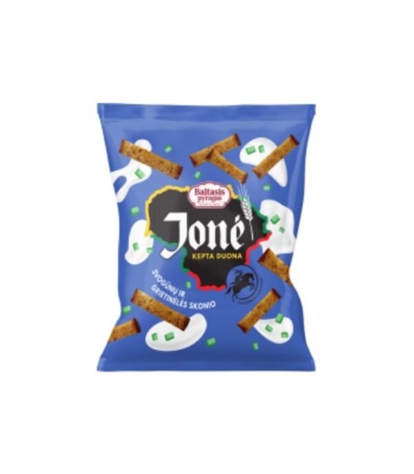 Baltasis Pyragas - Fried Bread Sticks Sour Cream and Onion Flavour 100g Baltasis Pyragas - Fried Bread Sticks Sour Cream and Onion Flavour 100g