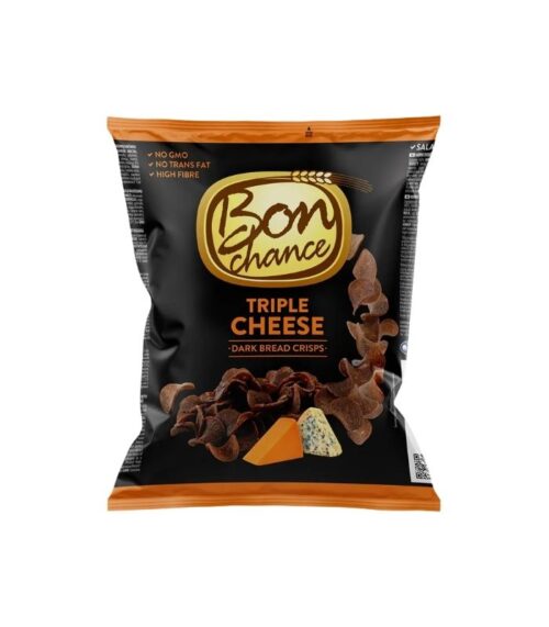 Bon Chance - Dark Bread Crisps with Triple Cheese 120g