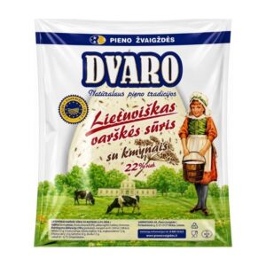 Dvaro-Curd-Cheese-with-Caraways-22-fat-kg-300gN1 A.Banionio - Chicken Eggs 10 pcs Size L
