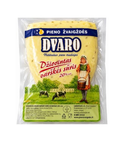 Dvaro-Dried-Curd-Cheese-20-Fat-kg-80gN1 Dvaro - Dried Curd Cheese 20% Fat kg (~80g)