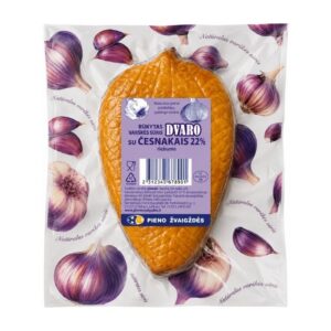 Dvaro-Smoked-Curd-Cheese-with-Garlic-kg-300gN1 A.Banionio - Chicken Eggs 10 pcs Size L