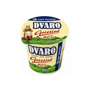 Dvaro-Sour-Cream-40-Fat-380gN1 A.Banionio - Chicken Eggs 10 pcs Size L