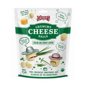 Dziugas-Balls-of-Crunchy-Dried-Cheese-with-Cream-and-Onion-Flavour-40gN1 A.Banionio - Chicken Eggs 10 pcs Size L