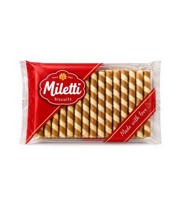 Dzukija-Wafer-Tubes-Miletti-with-Vanilla-Filling-180gN1 Dzukija - Wafer Tubes Miletti with Vanilla Filling 180g