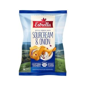 Estrella - Kettle Potato Crisps Sour Cream and Onion 120g Estrella - Bacon Flavour Crisps 130g
