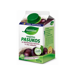 Gamtos-Fermented-Buttermilk-with-Prunes-and-Wheat-Bran-500gN1 A.Banionio - Chicken Eggs 10 pcs Size L
