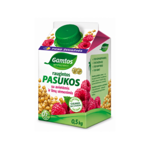 Gamtos-Fermented-Buttermilk-with-Rapsberry-and-Flax-Seed-500gN1 A.Banionio - Chicken Eggs 10 pcs Size L