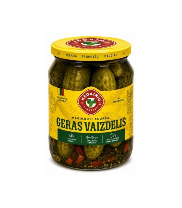 Kedainiu-Konservai-Geras-Vaizdelis-Pickled-Cucumbers-720mlN1 Kedainiu Konservai - Geras Vaizdelis Pickled Cucumbers 720ml