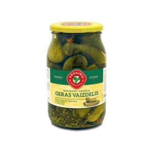 Kedainiu Konservai - Geras Vaizdelis Pickled Cucumbers 880ml Akvile - Carbonated Natural Mineral Water 1.5L