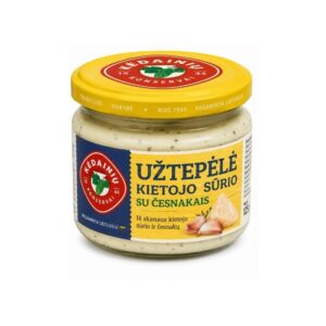 Kedainiu-Konservai-Hard-Cheese-Spread-with-Garlic-280gN1 Dvaro - Cheese 50% Fat 240g