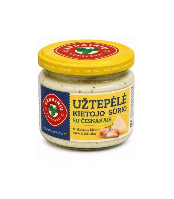 Kedainiu-Konservai-Hard-Cheese-Spread-with-Garlic-280gN1 Kedainiu Konservai - Hard Cheese Spread with Garlic 280g