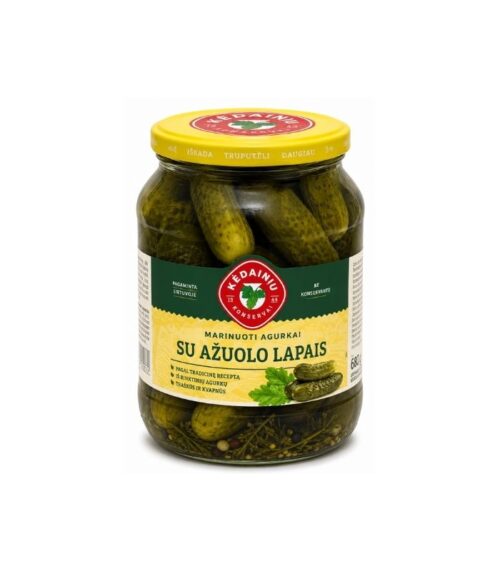 Kedainiu-Konservai-Pickled-Cucumbers-with-Oak-leaves-660gN1 Kedainiu Konservai - Pickled Cucumbers with Oak leaves 660g