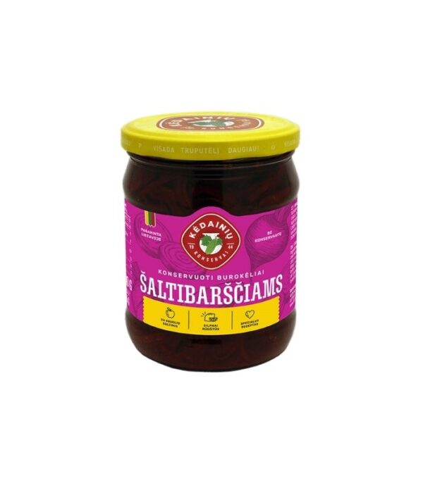 Kedainiu Konservai - Saltibarsciu Canned Red Beetroot 480g Kedainiu Konservai - Saltibarsciu Canned Red Beetroot 480g