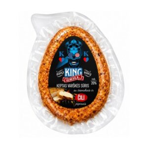 Luksiu-Pienine-BBQ-King-Fried-Curd-Cheese-with-Garlic-Chili-Pepper-230gN1 Luksiu Pienine - BBQ King Fried Curd Cheese with Garlic Chili Pepper 230g