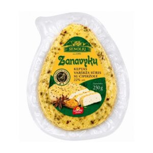 Luksiu-Pienine-Zanavyku-Fried-Curd-Cheese-with-Turmeric-230gN1 Dvaro - Curd 0.5% Fat 250g