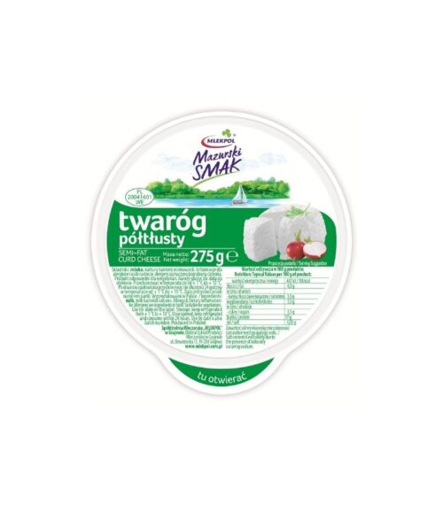 Mlekpol - Mazurski Smak Curd Semi Fat 275g Mlekpol - Mazurski Smak Curd Semi Fat 275g