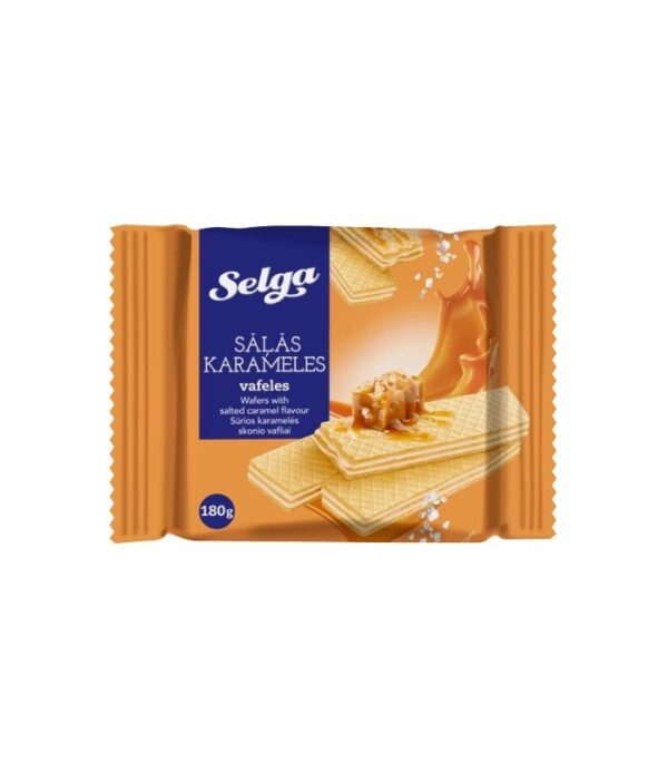 Selga - Wafers Salted Caramel Flavour 180g Selga - Wafers Salted Caramel Flavour 180g