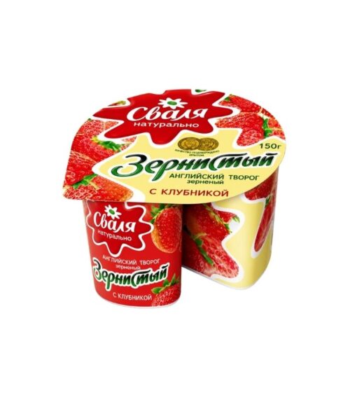 Svalia-Cottage-Cheese-with-Strawberries-7-Fat-150gN1 Svalia - Cottage Cheese with Strawberries 7% Fat 150g
