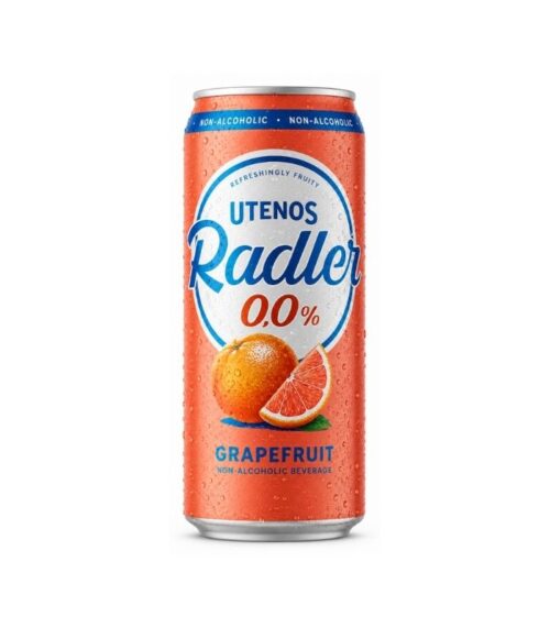 Utenos-Radler-Grapefruit-Flavour-Drink-0.0-0.5l-CanN1 Utenos - Radler Grapefruit Flavour Drink 0.0% 0.5l Can