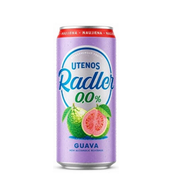 Utenos-Radler-Guava-00-0.5l-CanN1 Utenos - Radler Guava 0,0% 0.5l Can