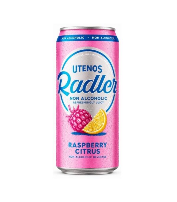 Utenos-Radler-Raspberry-Citrus-Drink-0.0-0.5l-CanN1 Utenos - Radler Raspberry Citrus Drink 0.0% 0.5l Can