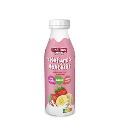 Zemaitijos - Kefyr Cocktail with Bananas and Strawberries 450g