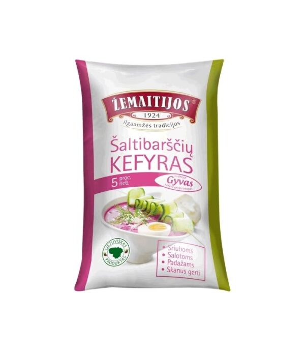 Zemaitijos - Kefyr Saltibarsciu 5% Fat 0.9l Zemaitijos - Kefyr Saltibarsciu 5% Fat 0.9l