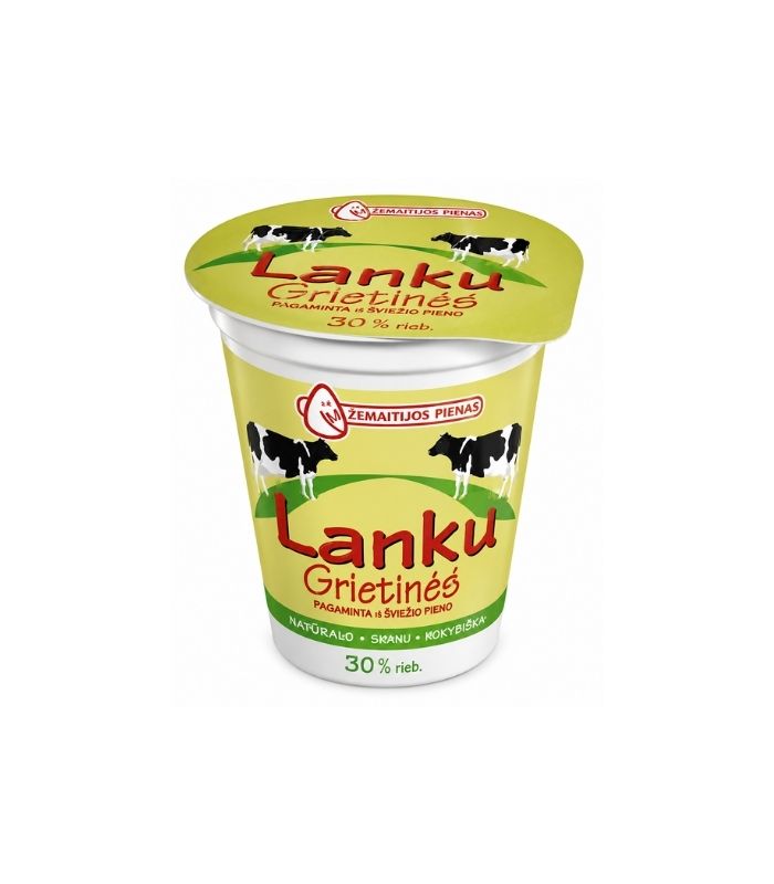 Zemaitijos-Lanku-Sour-Cream-30-Fat-350gN1 Luksiu Pienine - Zanavyku Fried Curd Cheese with Dried Truffles 230g