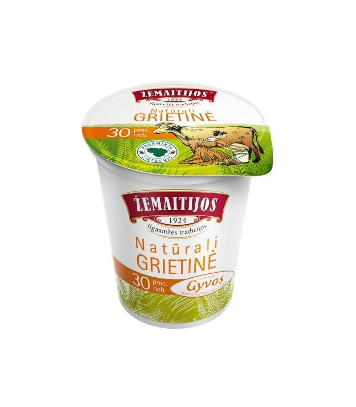 Zemaitijos - Sour Cream 30% Fat 400g Luksiu Pienine - Zanavyku Fried Curd Cheese with Dried Truffles 230g