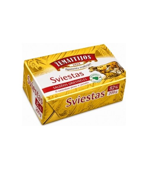 Zemaitijos - Zemaitijos Butter 82% Fat 200gN1 Zemaitijos - Zemaitijos Butter 82% Fat 200g